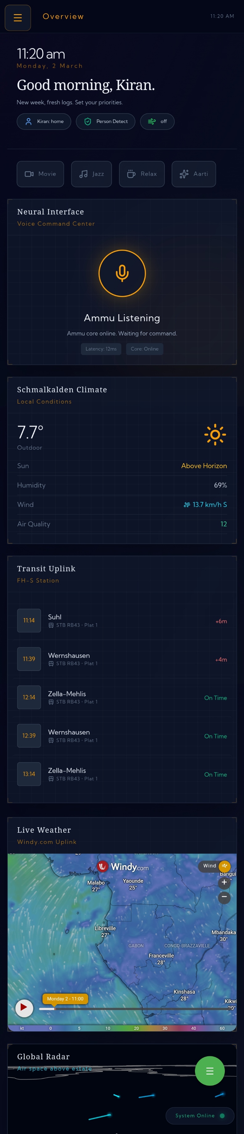 Vœrynth OS Mobile View 2